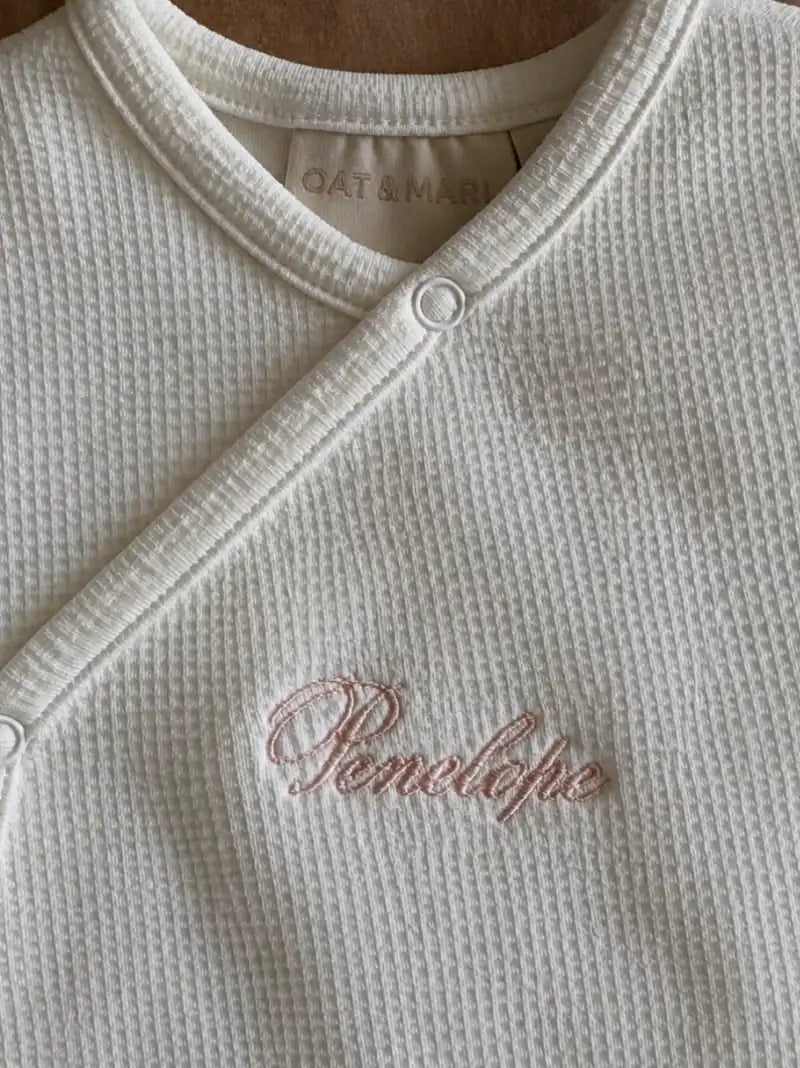 Personalised Waffle Sleepsuit