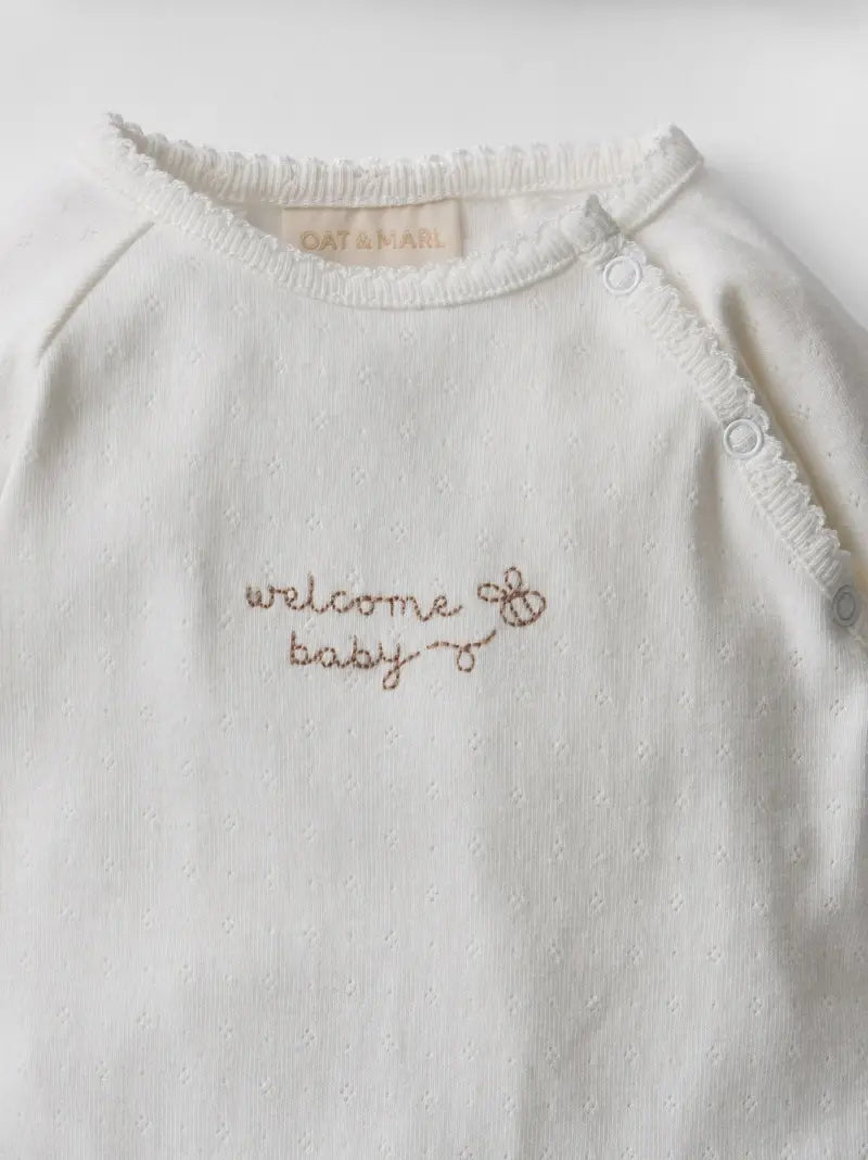 Welcome Baby Sleepsuit & Hat Gift Set