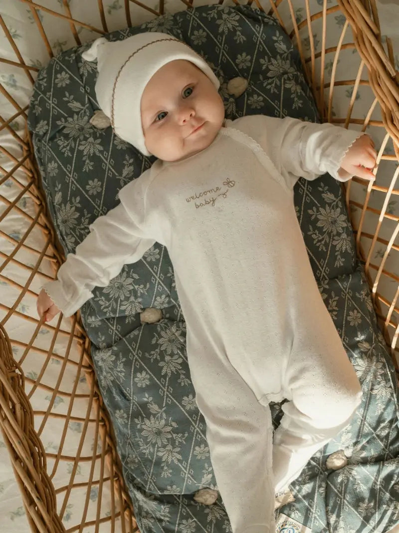 Welcome Baby Sleepsuit & Hat Gift Set