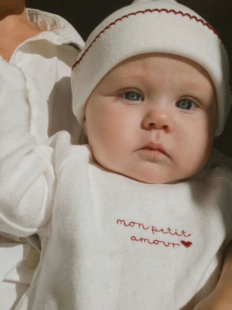 Pointelle Amour Sleepsuit & Hat Set
