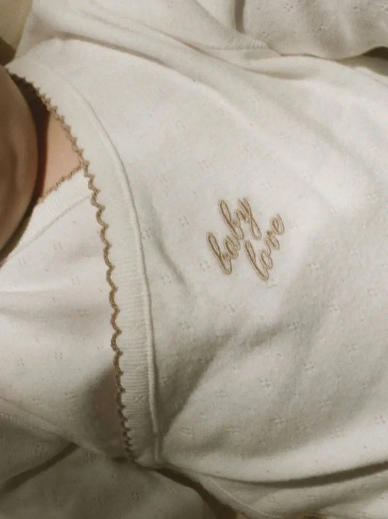 Pointelle Baby Love Bodysuit Set