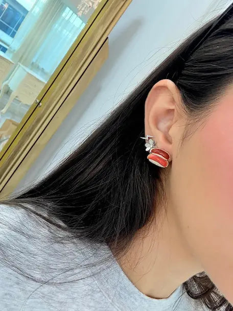 Diamond Gold Sushi Earrings