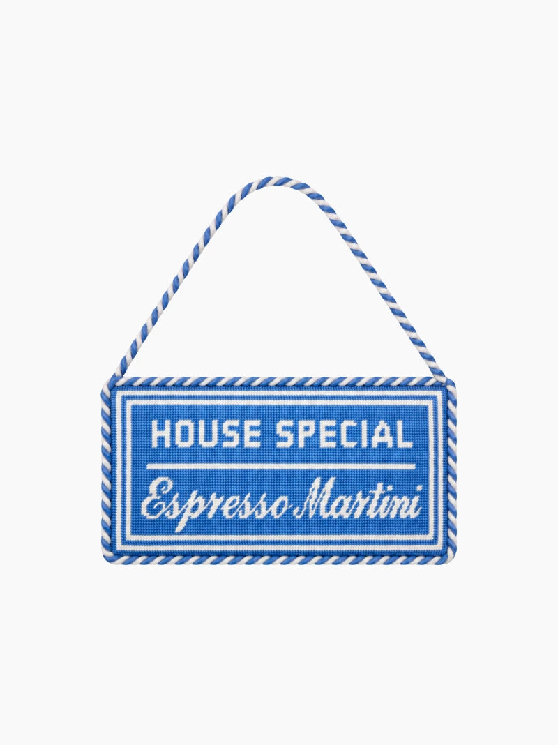 Espresso Martini Needlepoint Sign