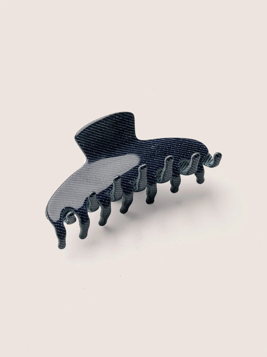 Mini Blue Jean Hair Claw Clip