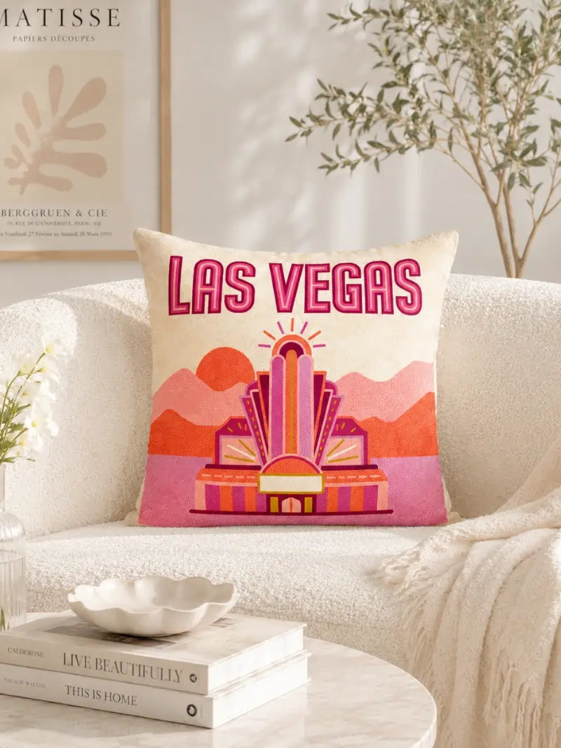 Las Vegas Needlepoint Pillow