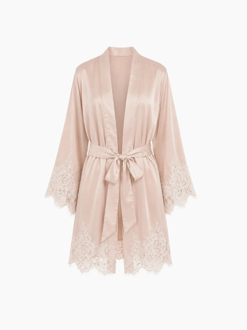 Personalised Short Lace Robe