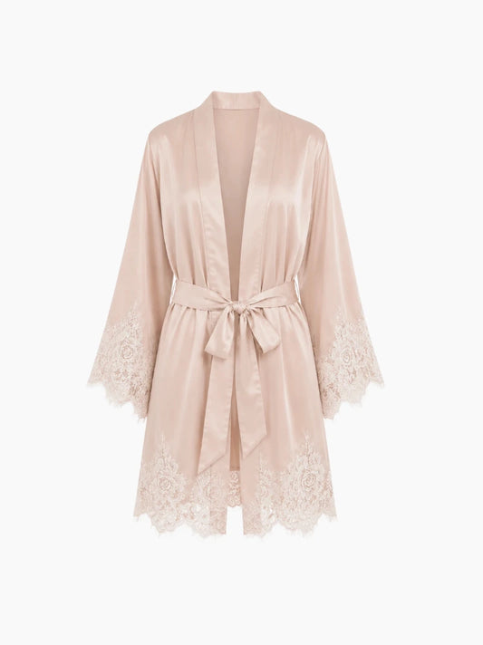 Personalised Short Lace Robe