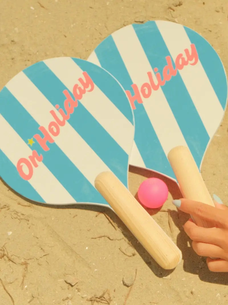 Blue Stripe Beach Paddle Set