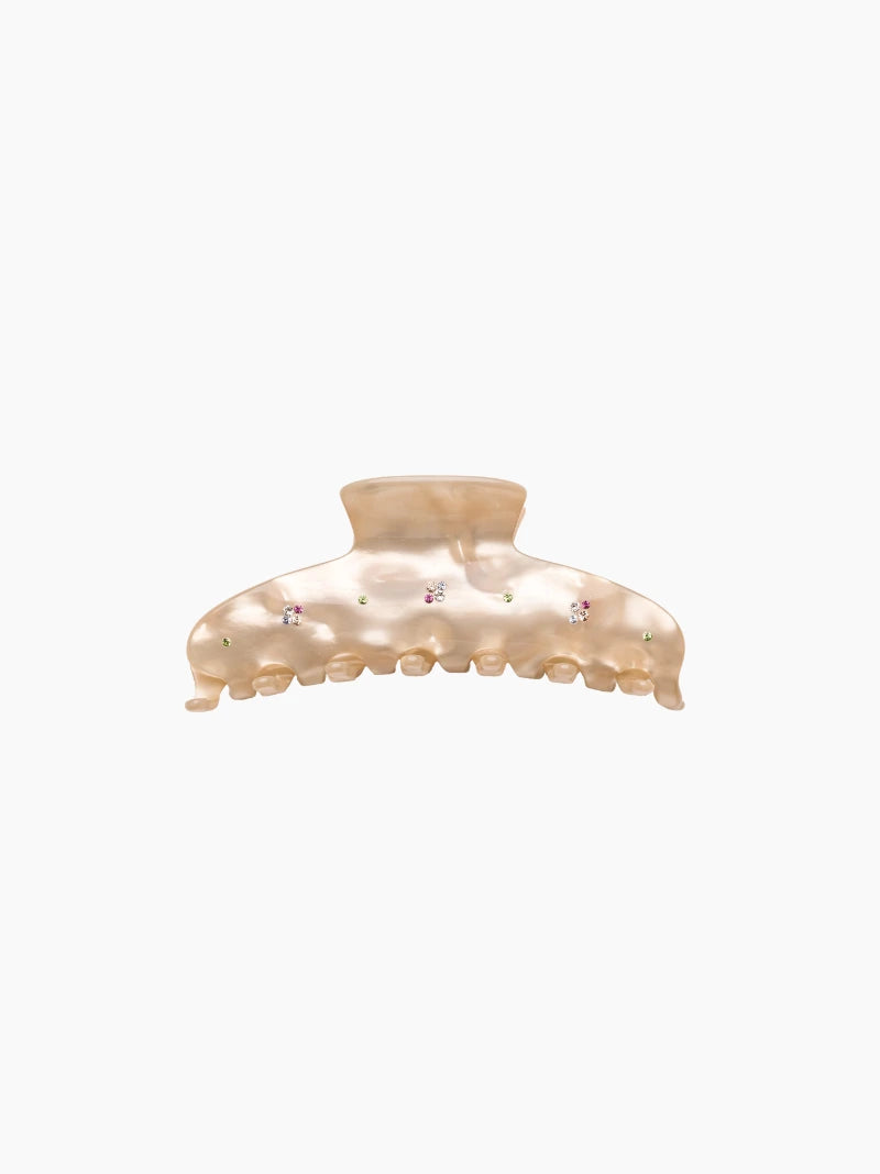 Crystal Pearl Hair Claw Clip