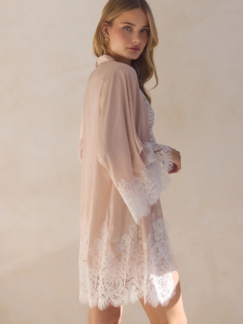 Personalised Short Lace Robe