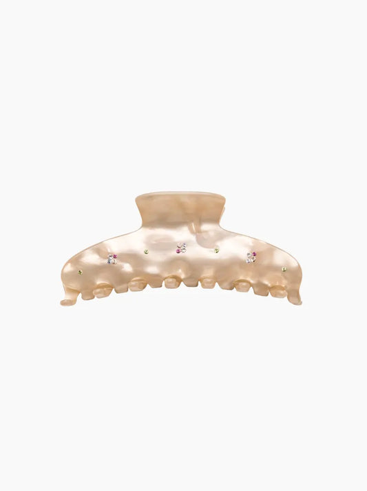 Crystal Pearl Hair Claw Clip