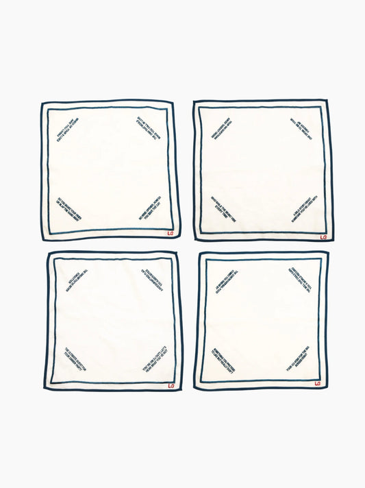 Conversation Starter Napkin Set of 4