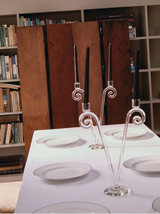 Double Stem Spiral Candleholder