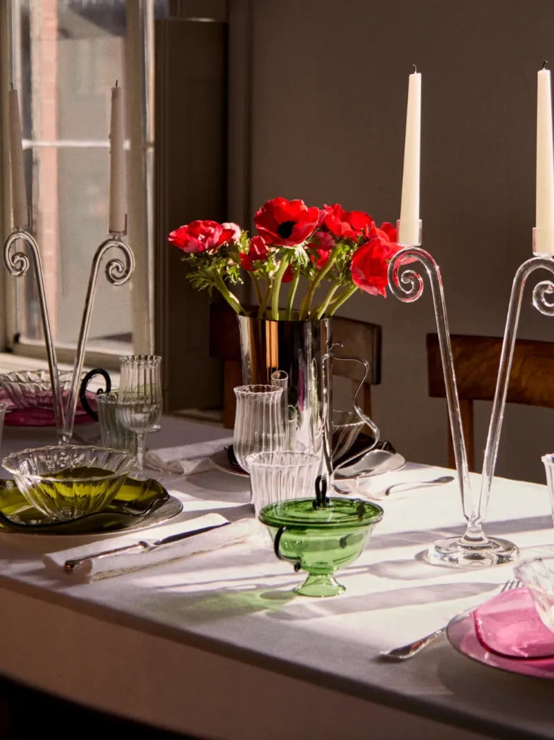 Double Stem Spiral Candleholder