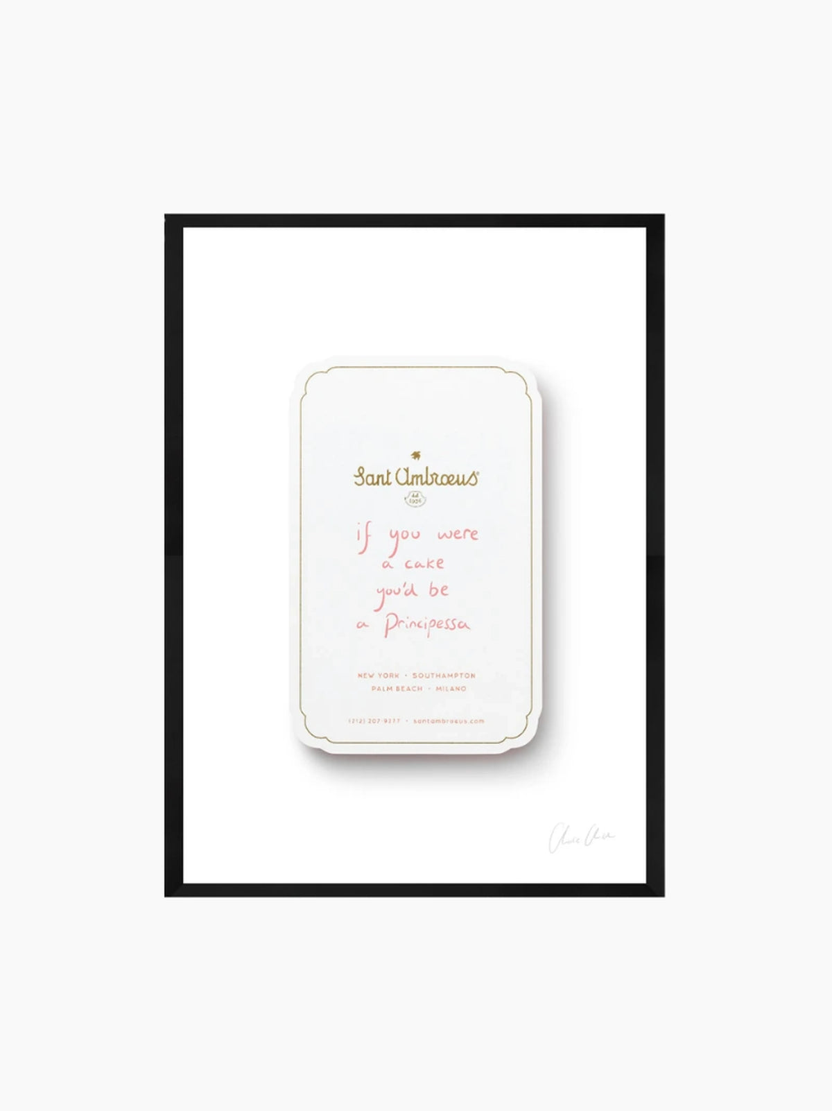 Card at Sant Ambroeus Art Print