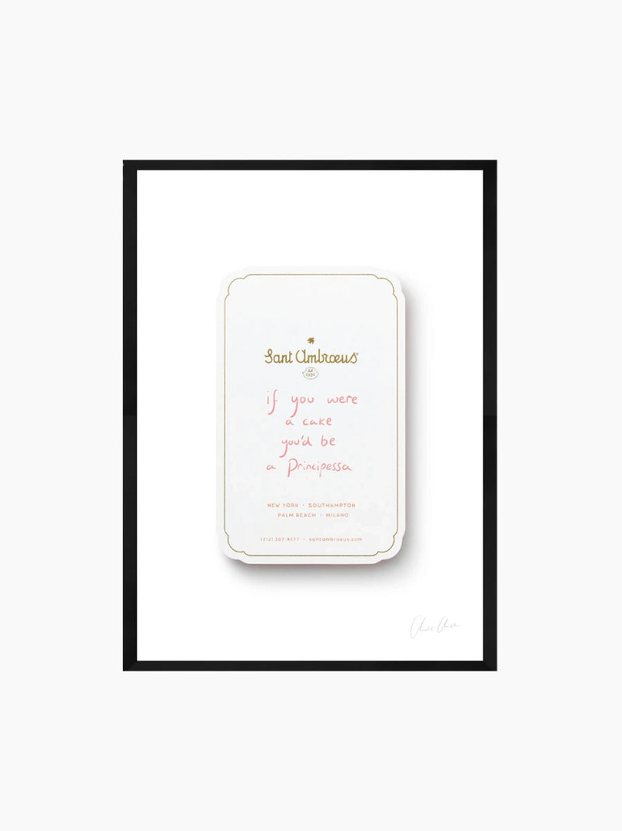 Card at Sant Ambroeus Art Print
