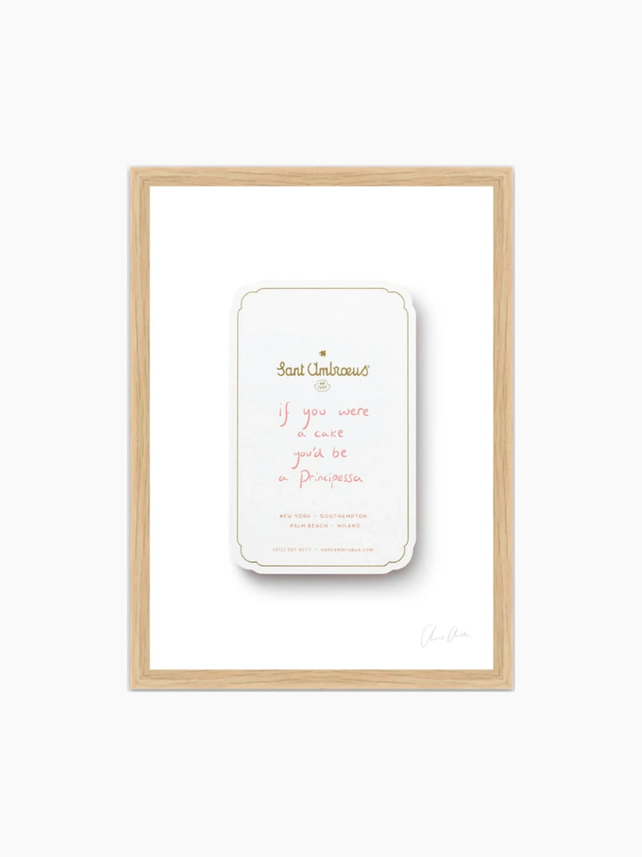Card at Sant Ambroeus Art Print