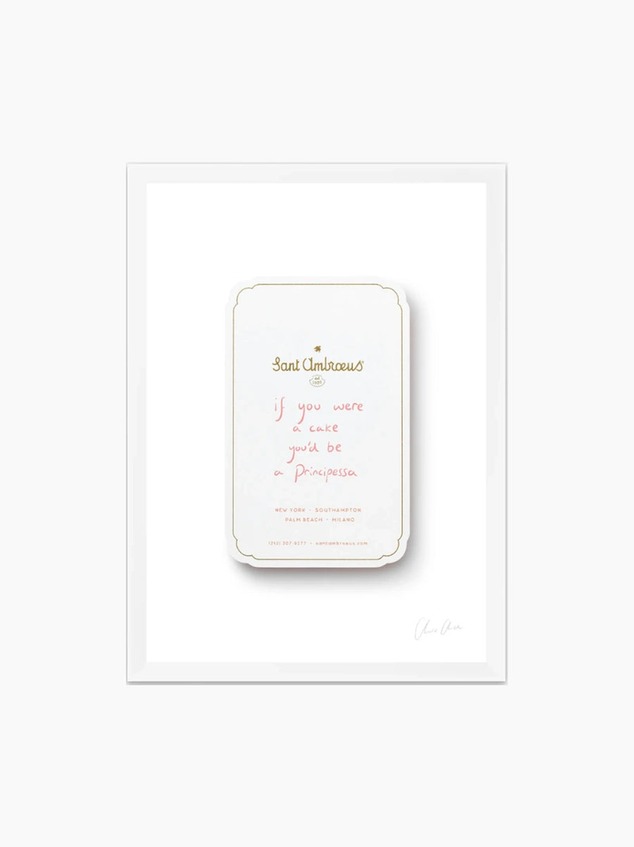 Card at Sant Ambroeus Art Print