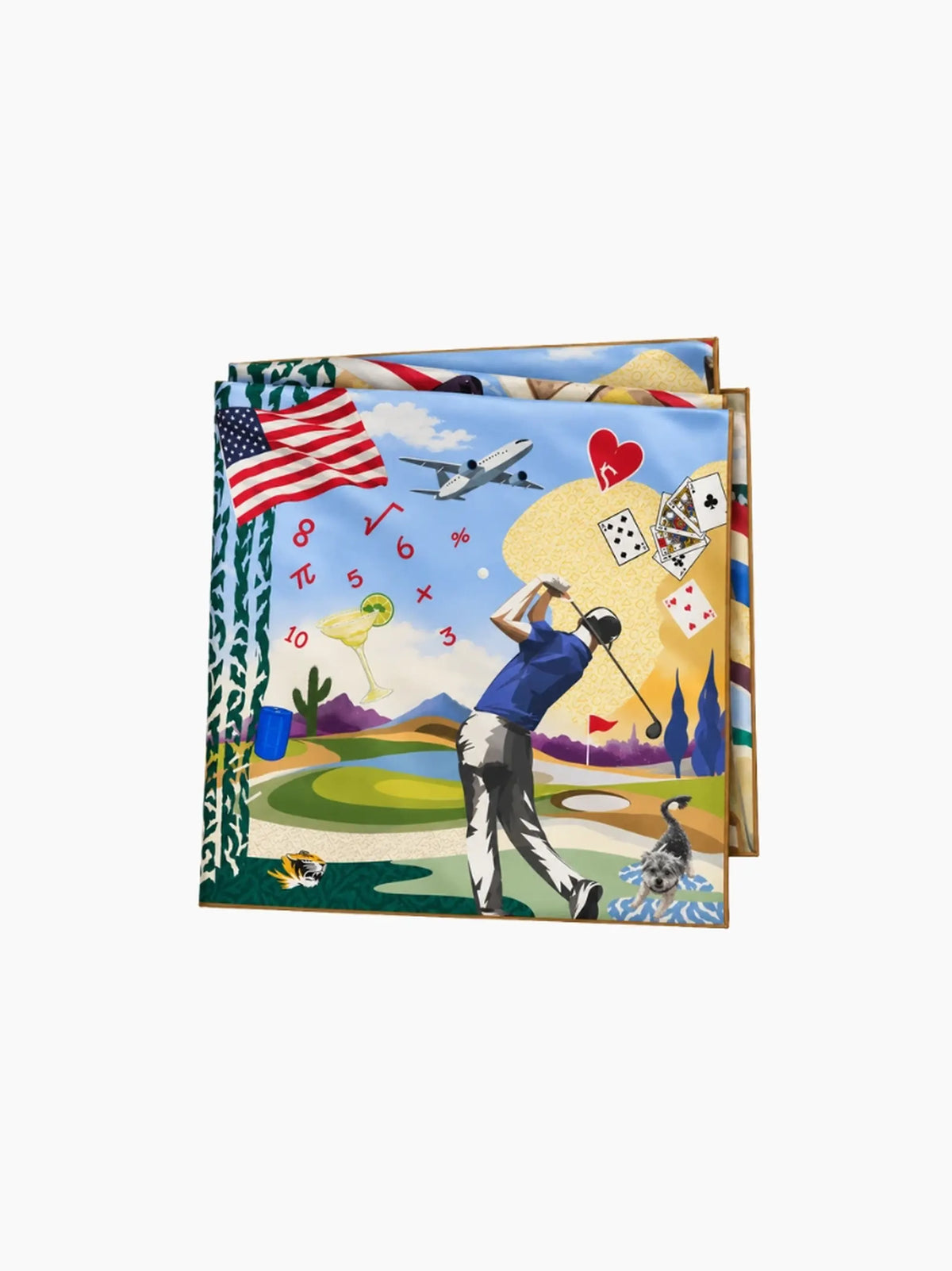 Bespoke Illustrated Silk Pocket Square