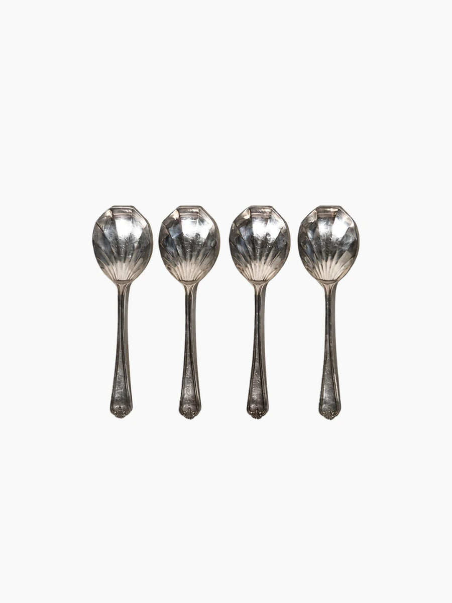 Vintage Shell Spoons Set of 4