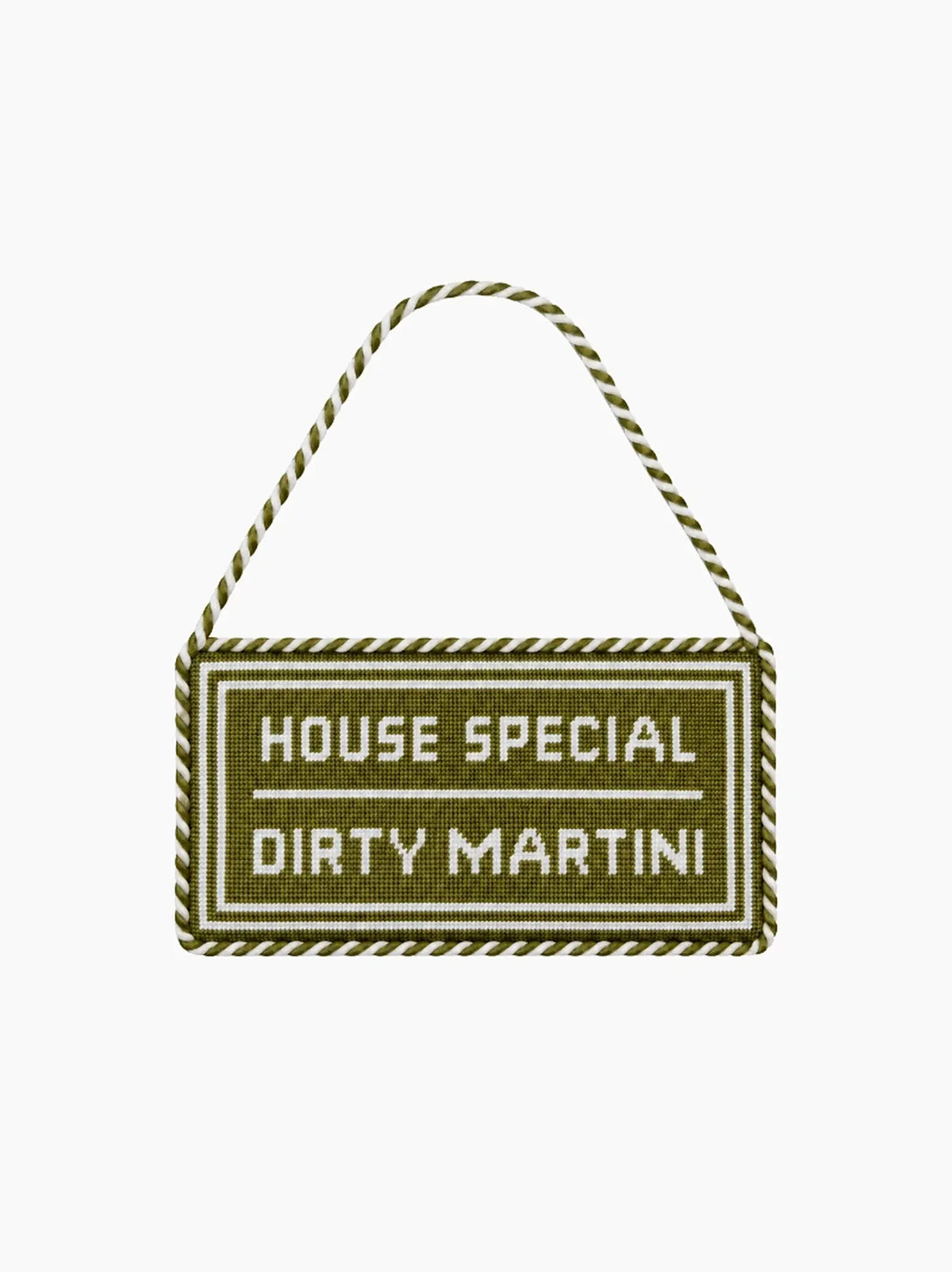 Dirty Martini Needlepoint Sign