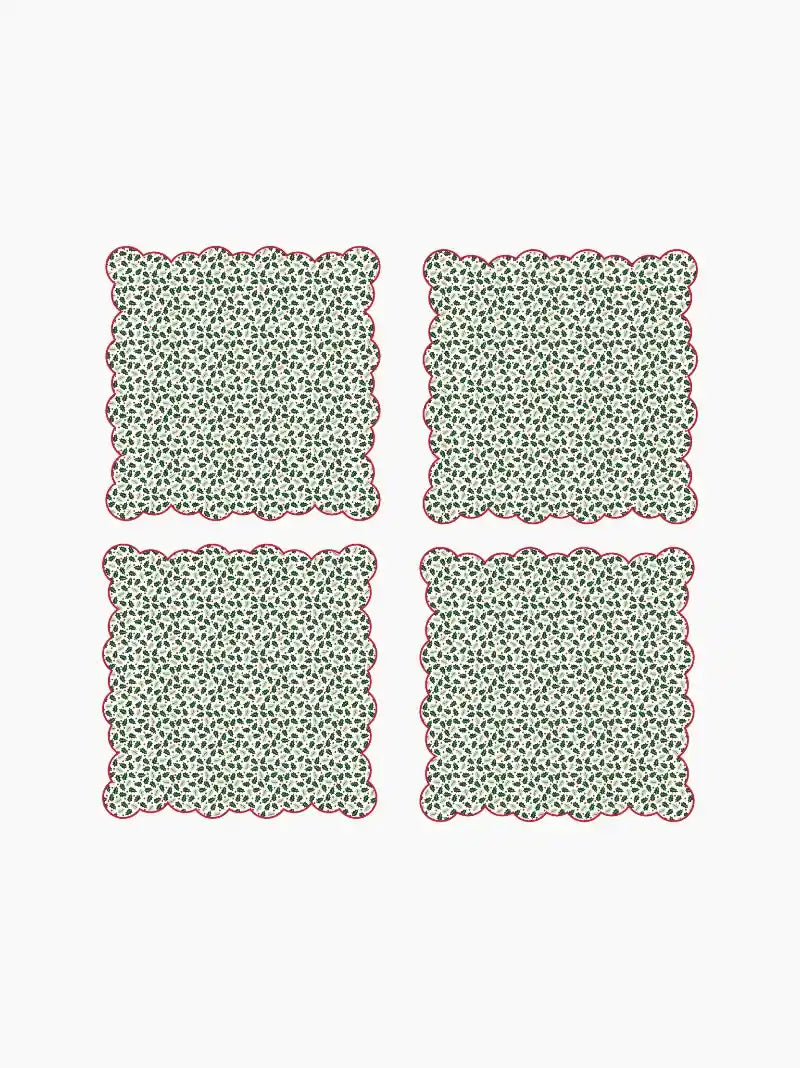 Holly Cocktail Napkins