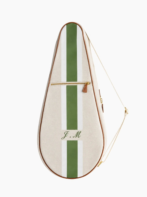 Green Striped Tennis Racket Case