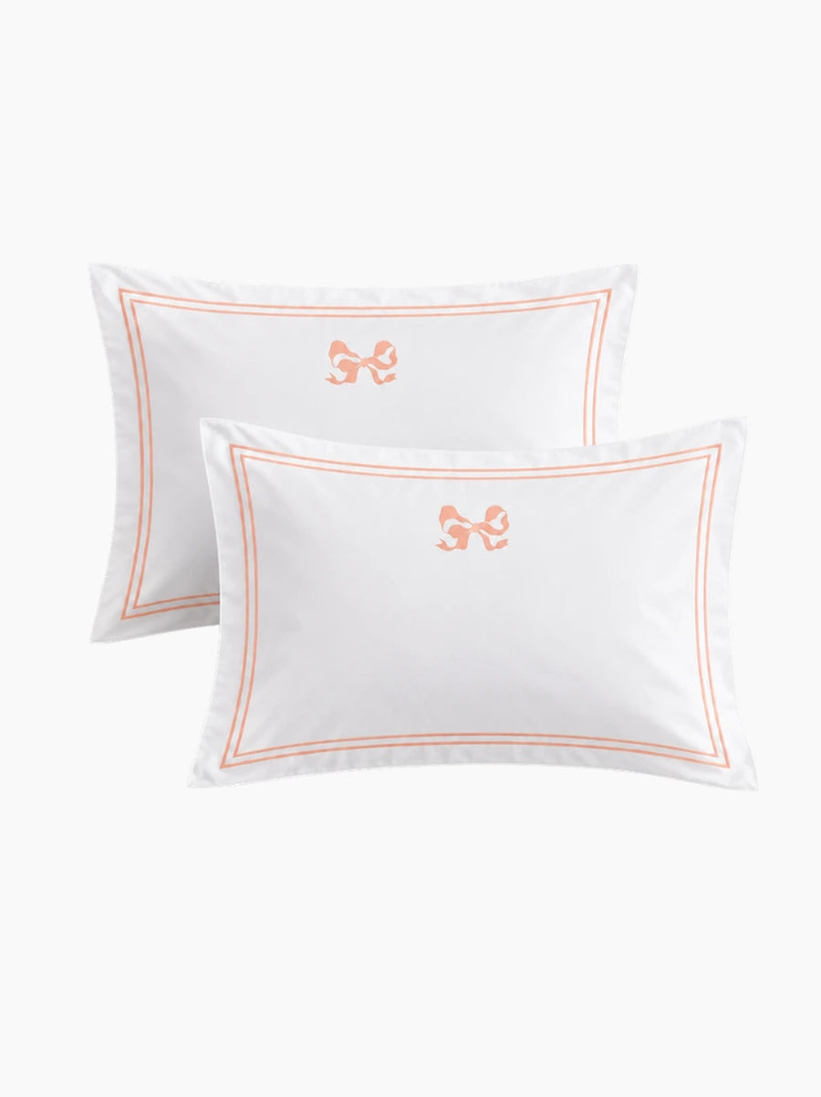 Arabella Oxford Bow Pillowcase Set