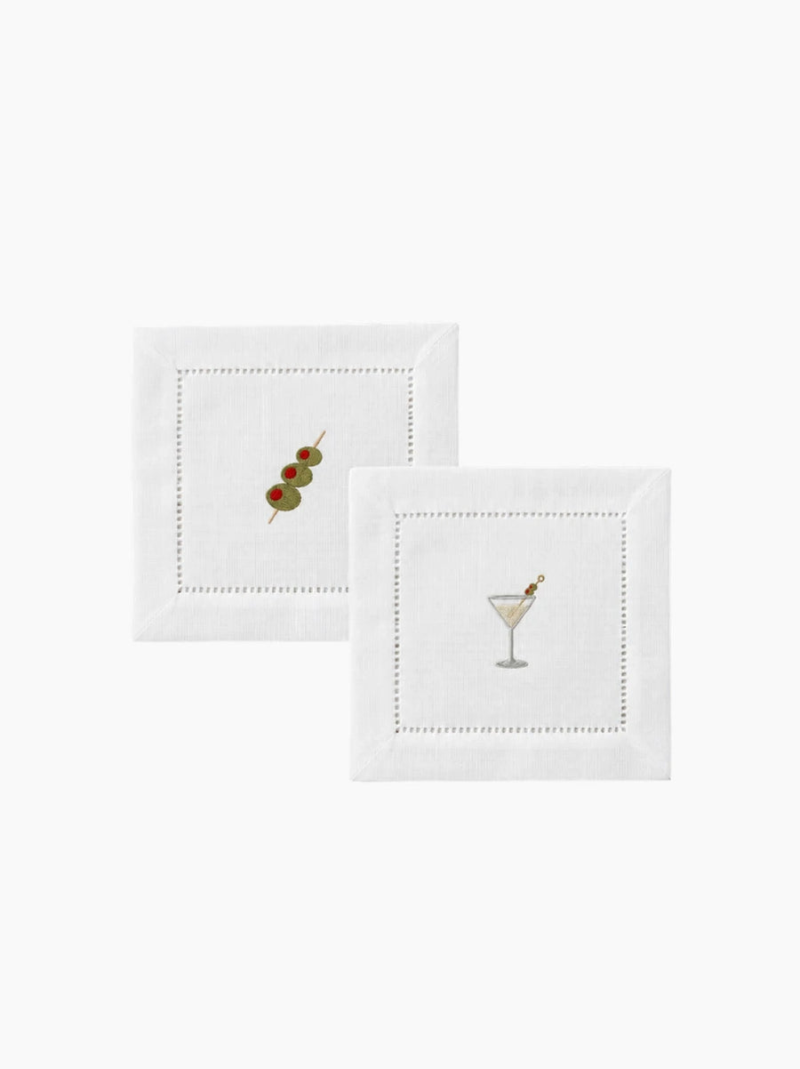 Martini Club Cocktail Napkin Set of 2