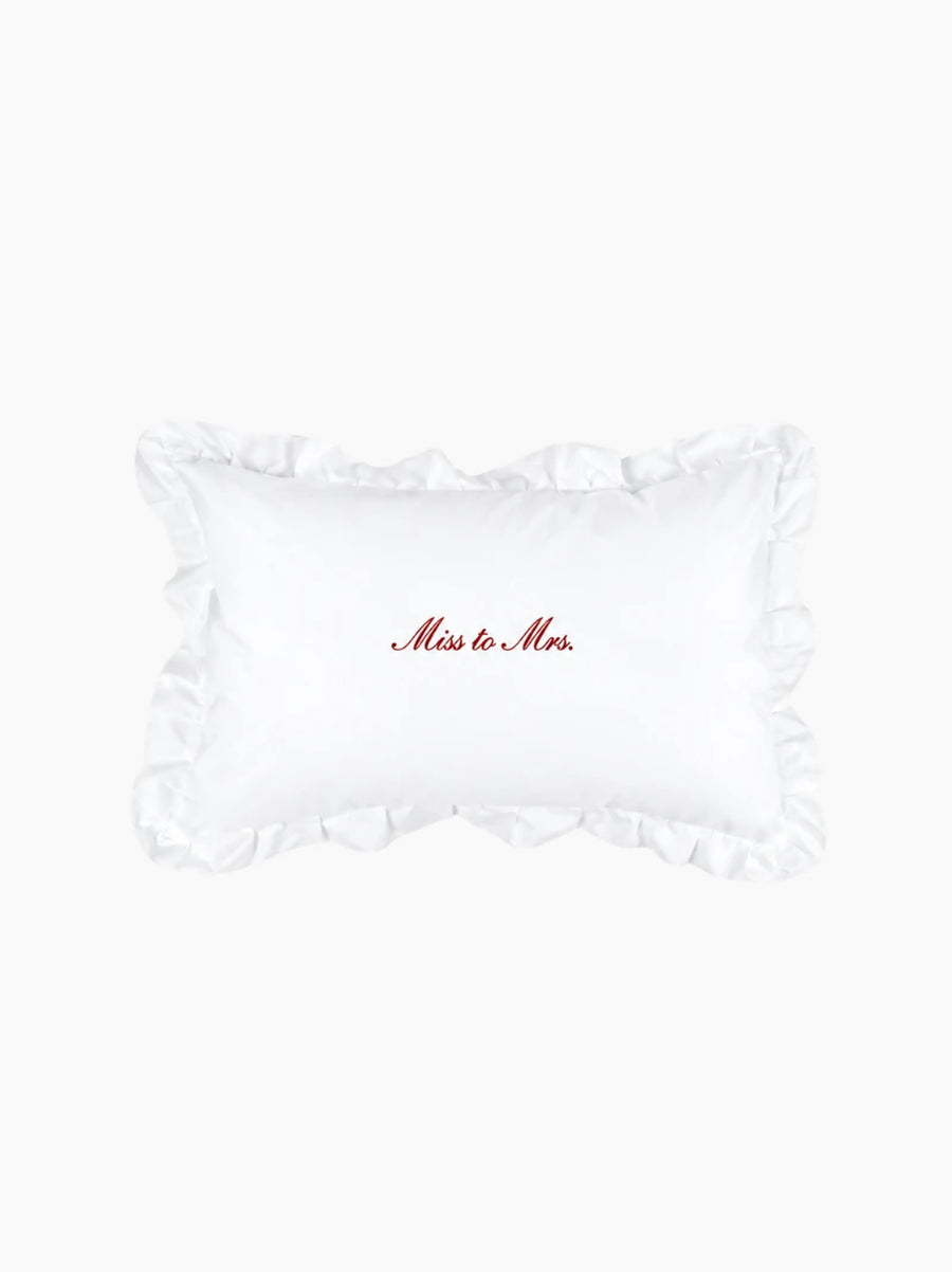 Ruffled Miss to Mrs Pillowcase
