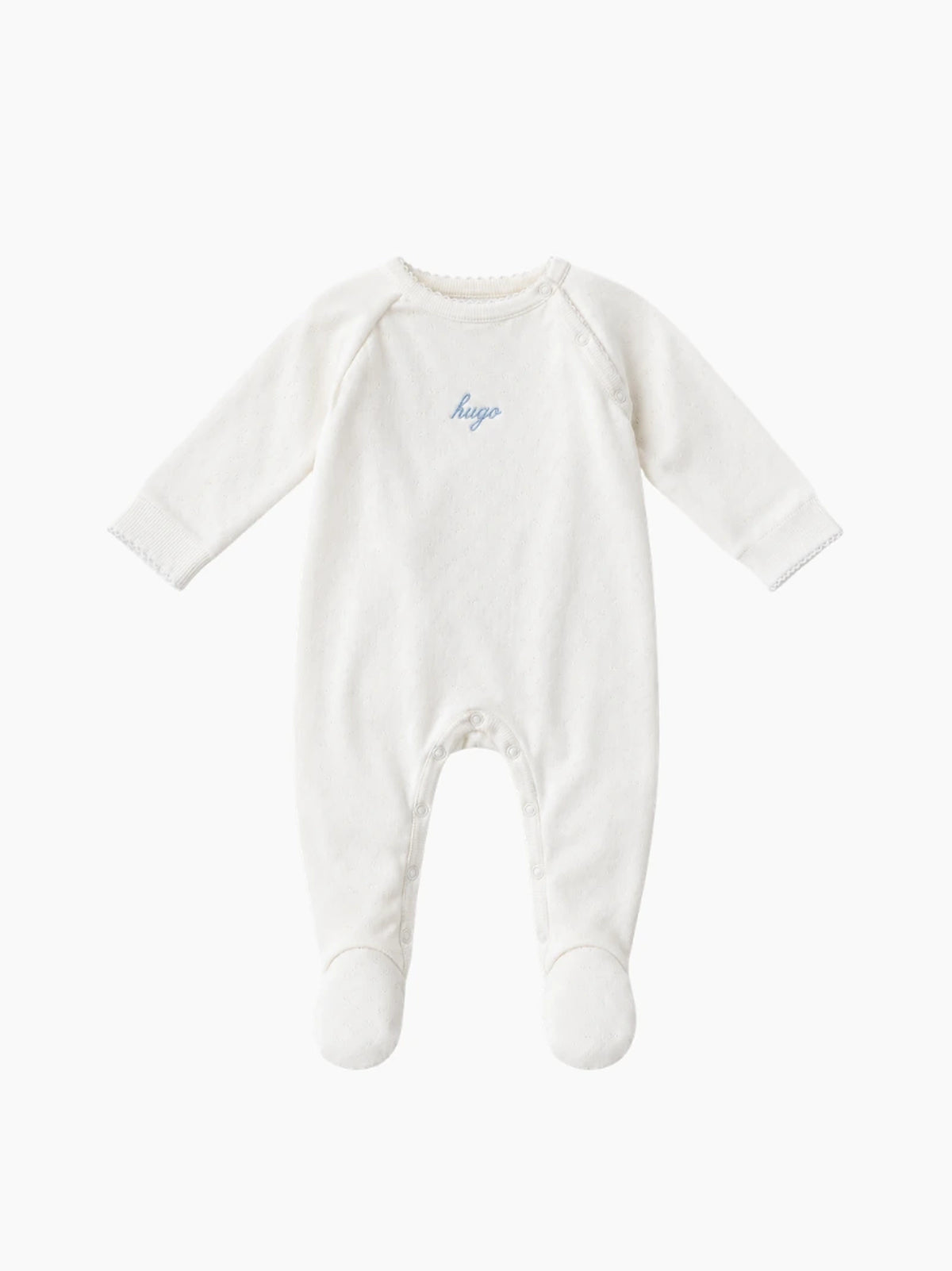 Personalised  Pointelle Sleepsuit