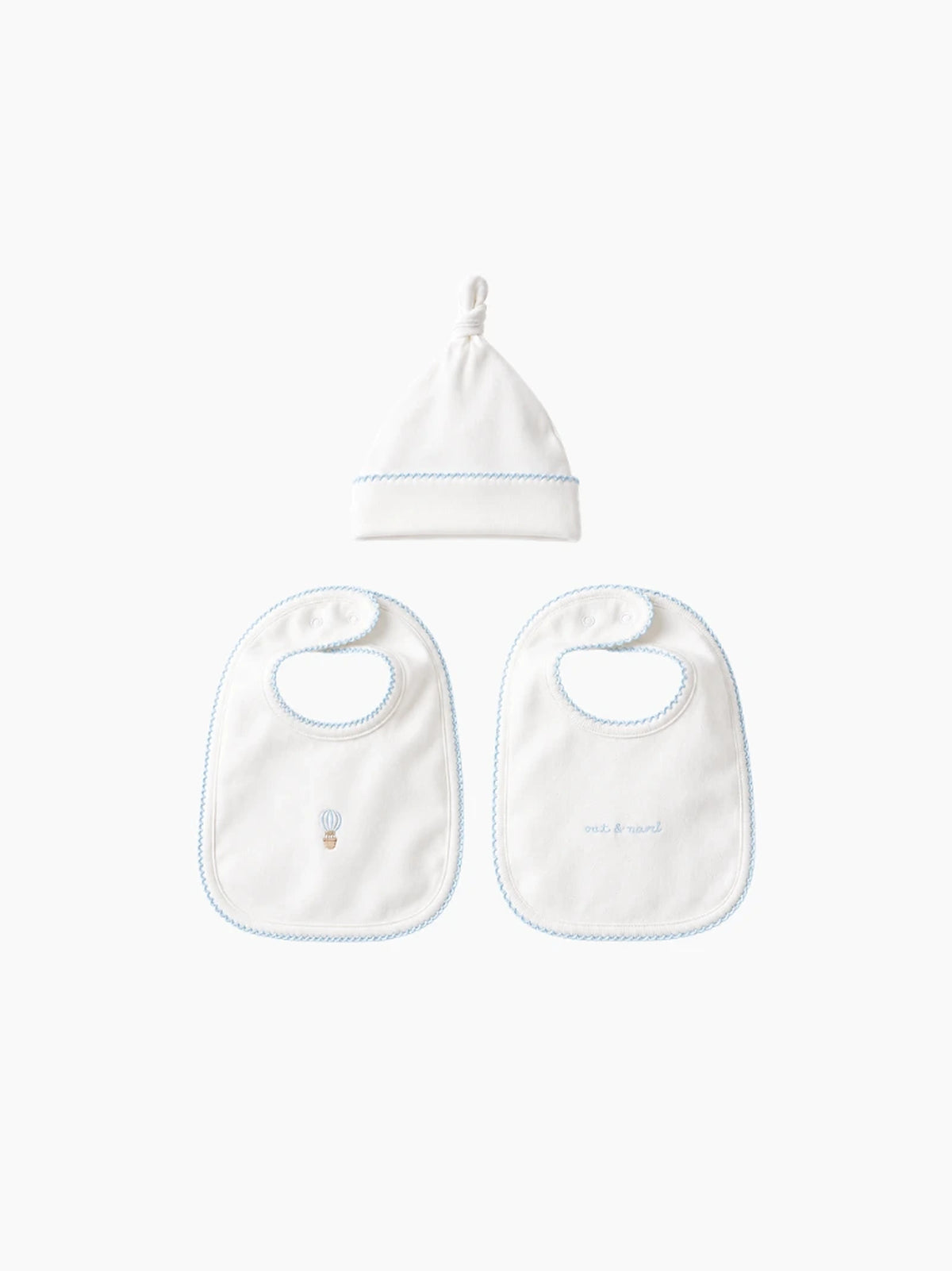 Hot Air Balloon Bib & Hat 3 Piece Set