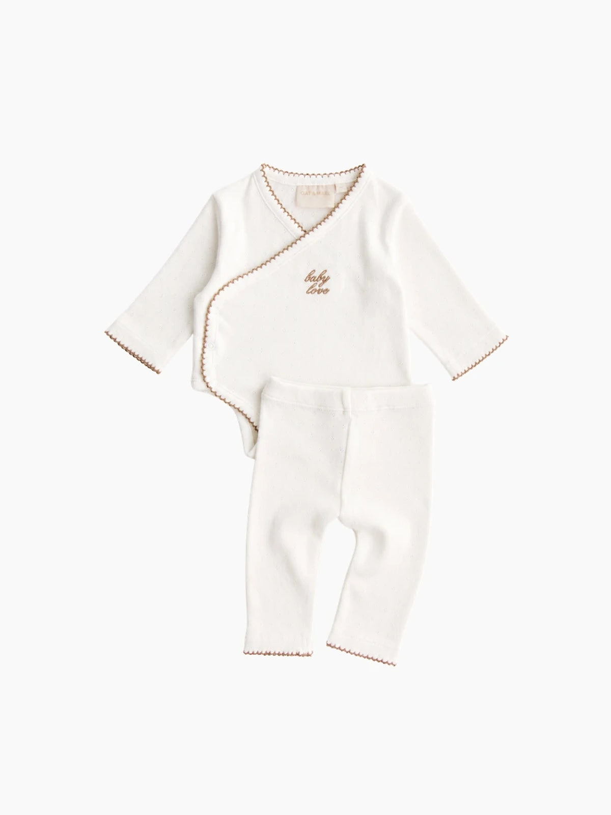 Pointelle Baby Love Bodysuit Set