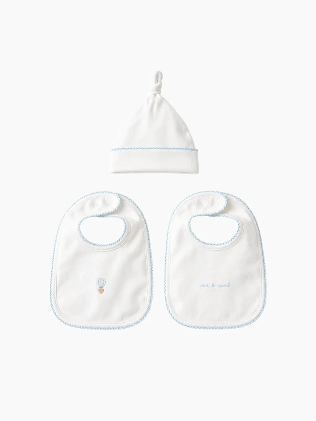 Hot Air Balloon Bib & Hat 3 Piece Set