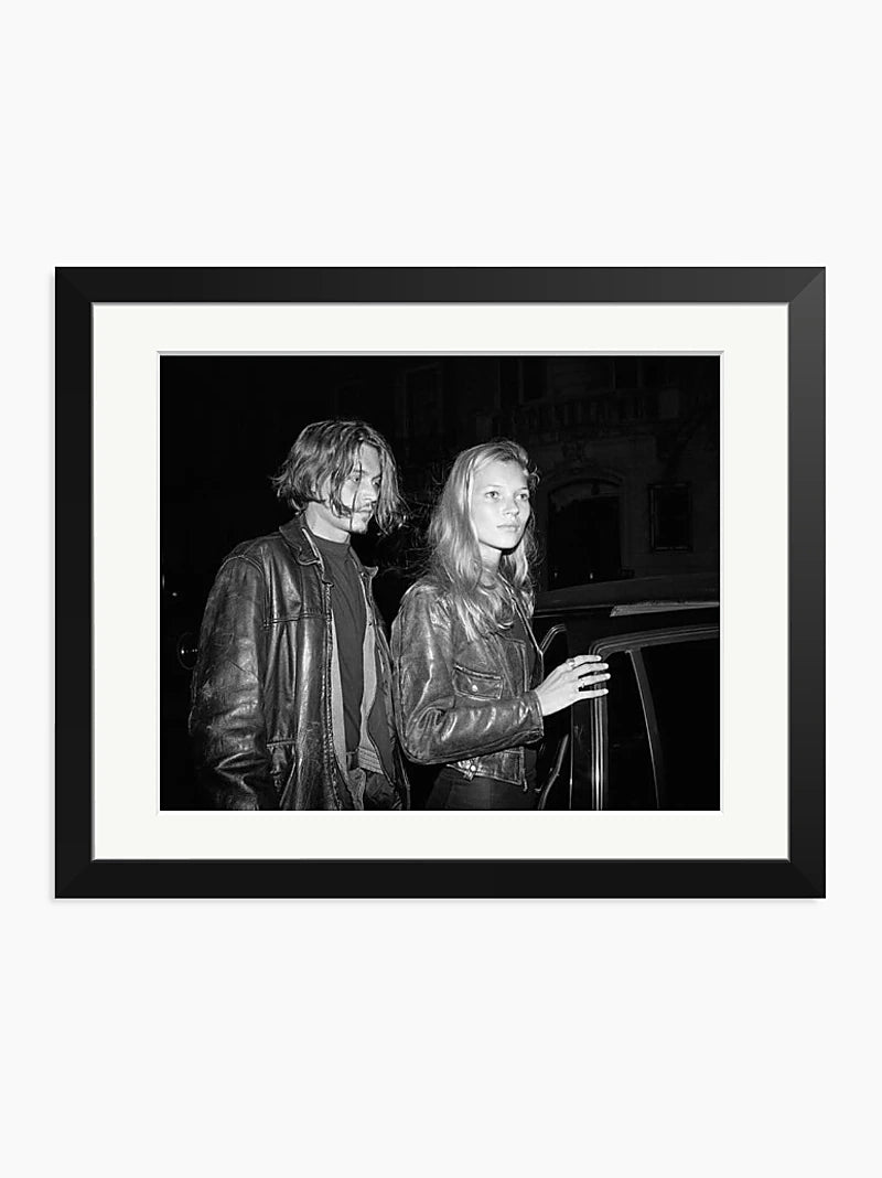 Kate Moss and Johnny Depp 1994 Art Print
