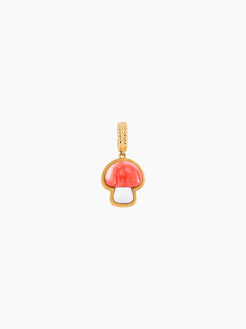 Mushroom Gold Cut-Out Charm