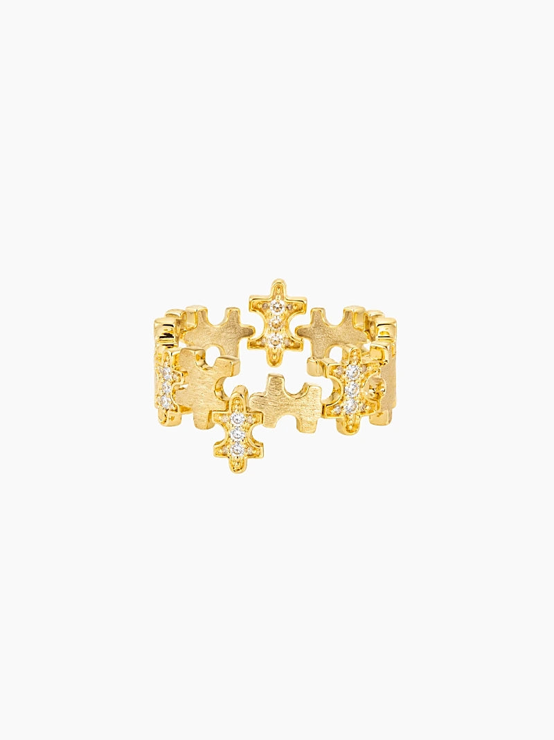 Gold Multi-Pavé Ring