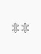 Gold Full Pavé Stud Earrings