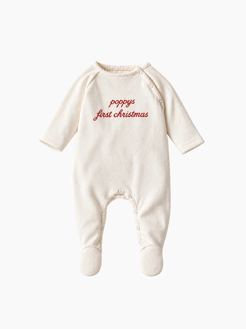 Personalised First Christmas Sleepsuit
