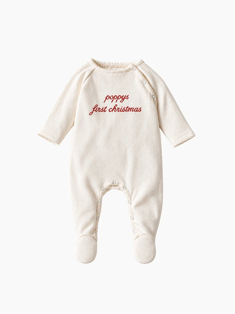 Personalised First Christmas Sleepsuit