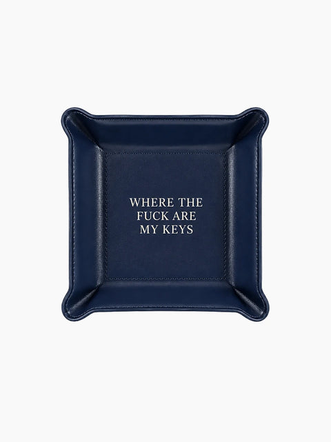 Personalised Leather Valet Tray