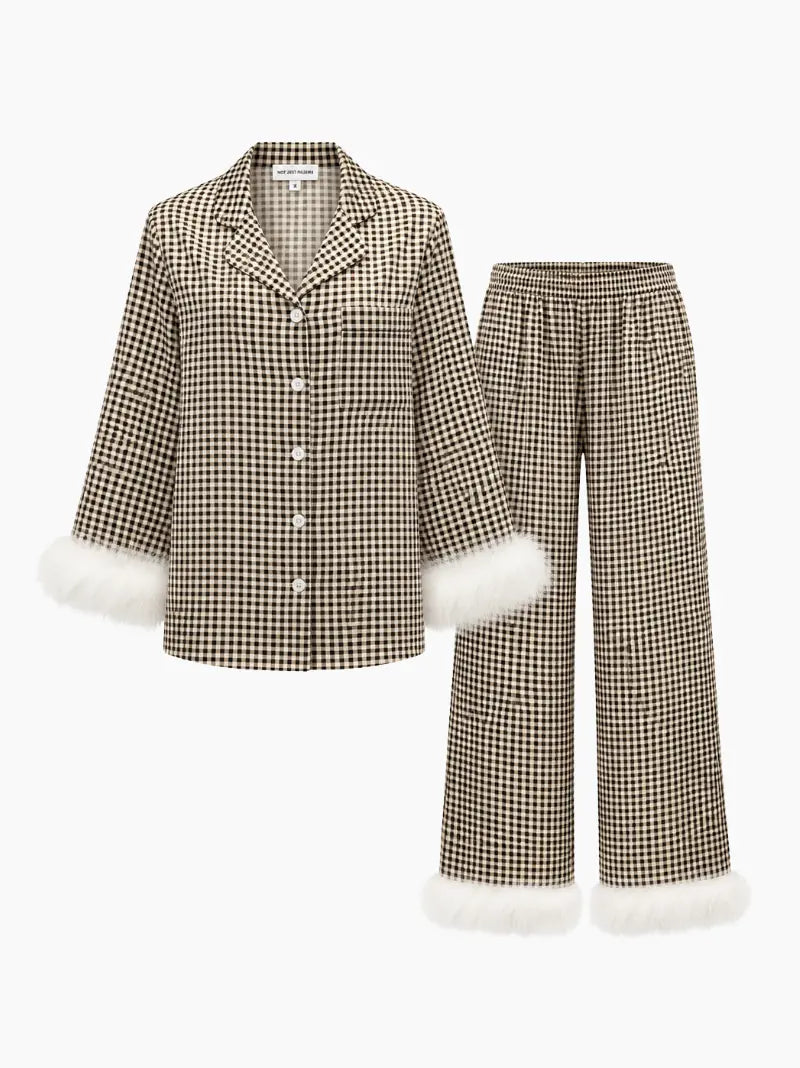 Silk Ever After Feather Pyjama Set