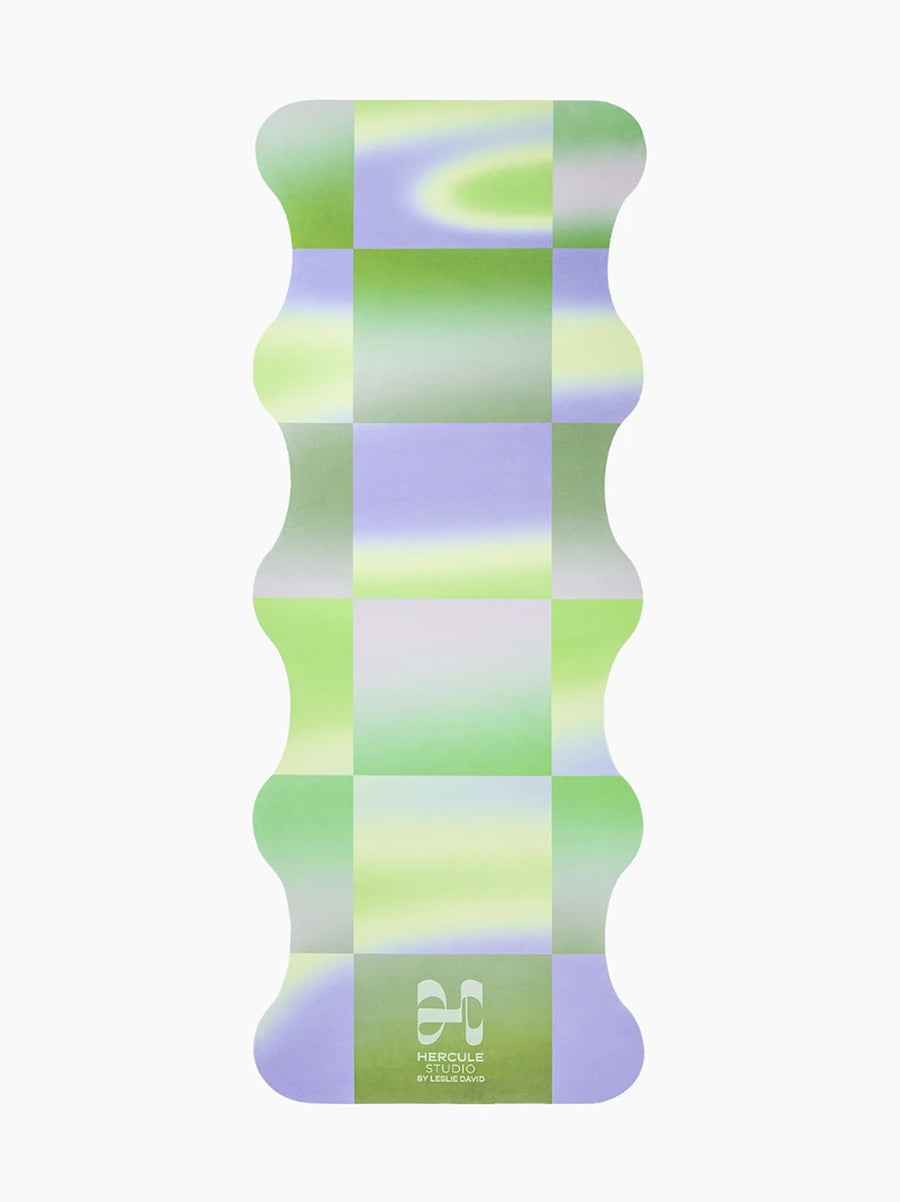 Blue and Green Scallop Yoga Mat