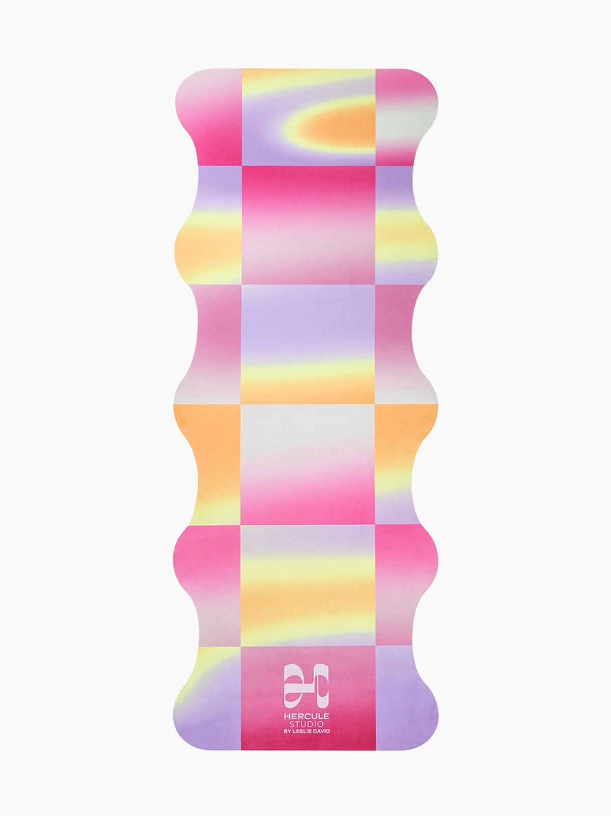 Pink and Orange Scallop Yoga Mat