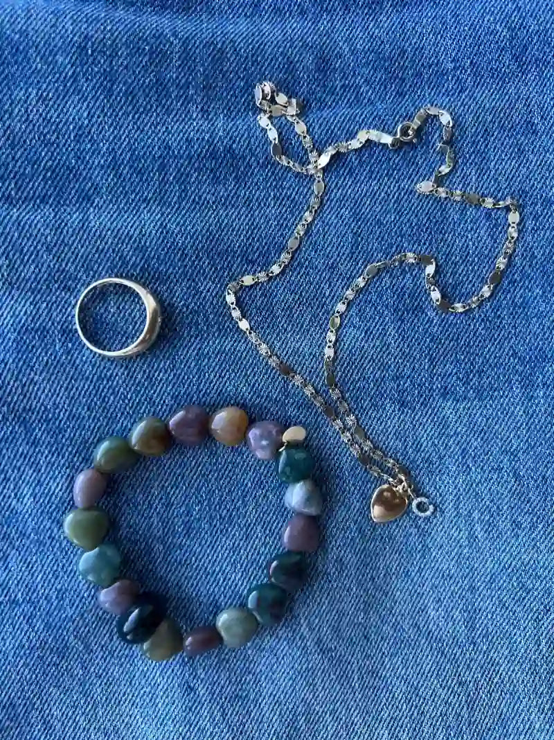 Natural Olive Gemstone Bracelet