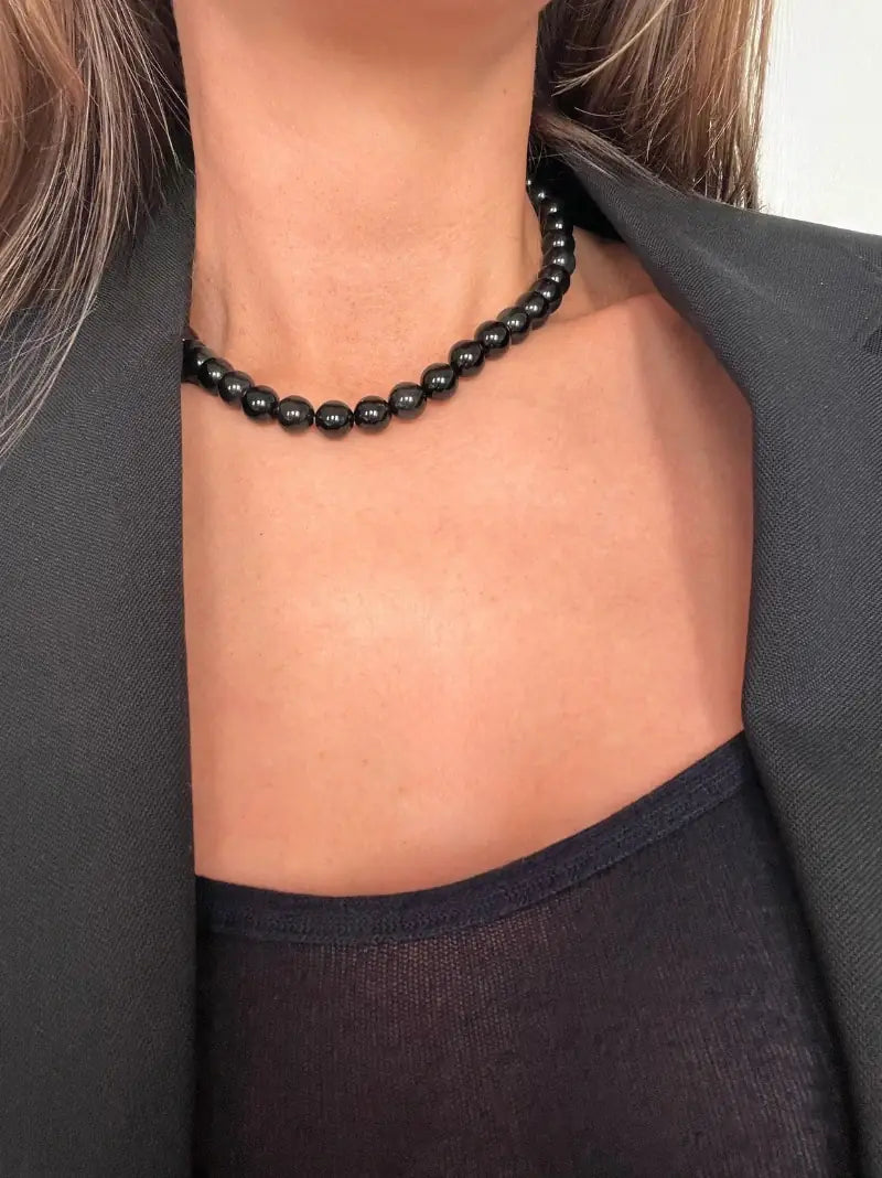 Black Gemstone Necklace