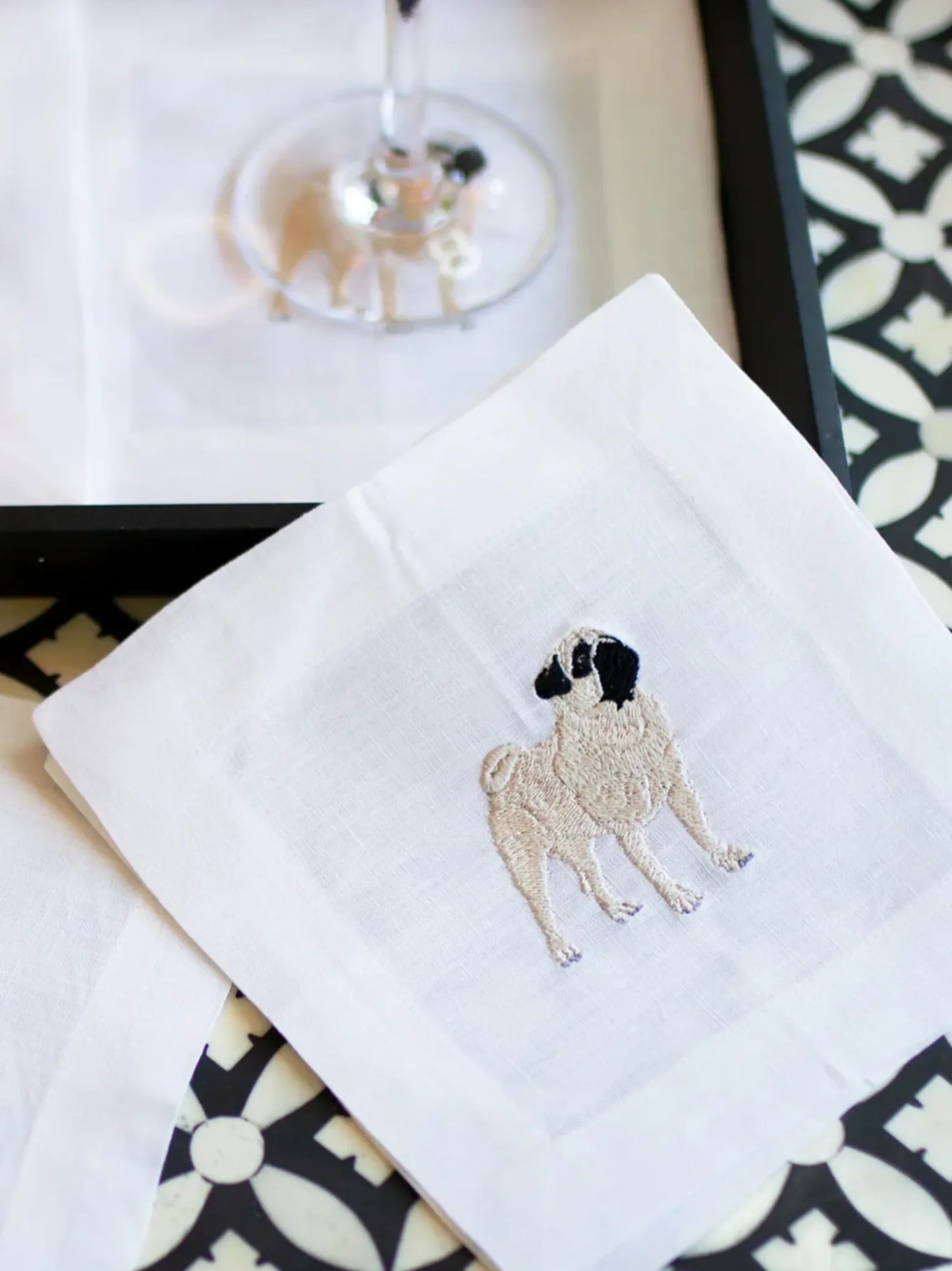 Pug Cocktail Napkins