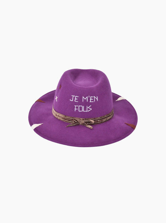 Purple Je M'en Fous Wool Hat