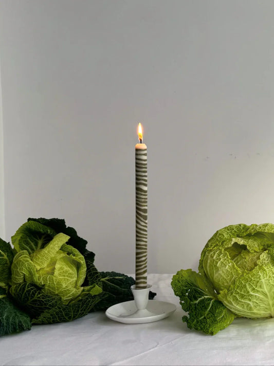 Hedgerow Green Dinner Candles Set of 2