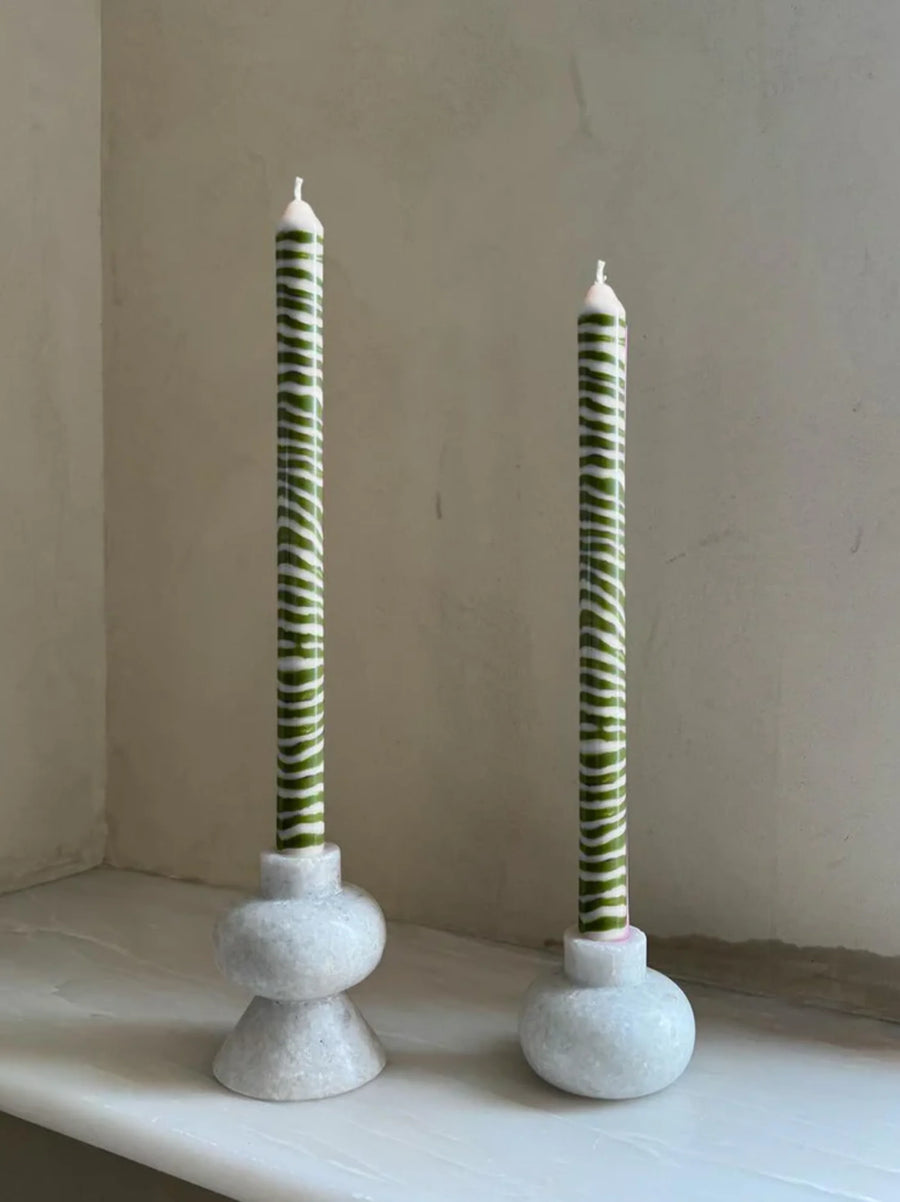 Hedgerow Green Dinner Candles Set of 2